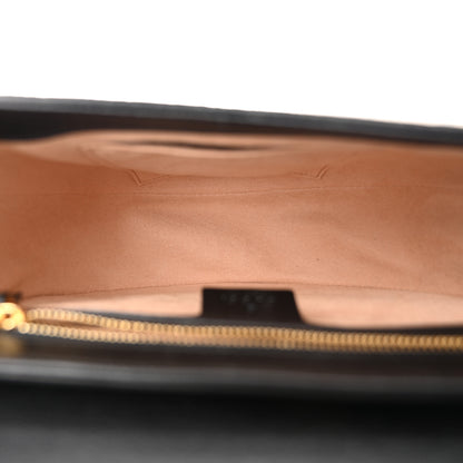 Gucci GG Supreme Monogram Calfskin Small Padlock Messenger Shoulder Bag Beige Black Cuir 5 of 10