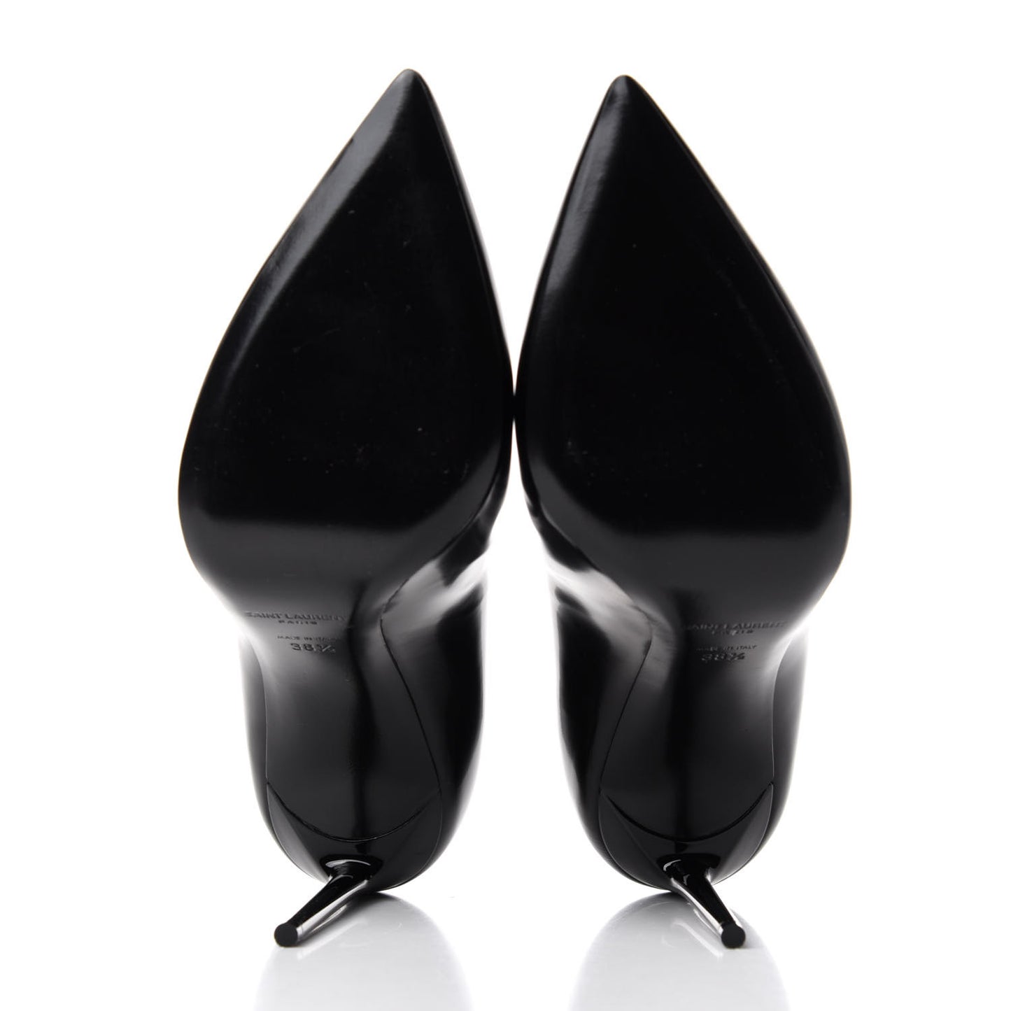 Patent Calfskin Teddy High Vamp 105 Pumps 38.5 Black