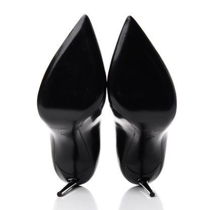 Saint Laurent Patent Calfskin Teddy High Vamp 105 Pumps 38.5 Black 6 of 11