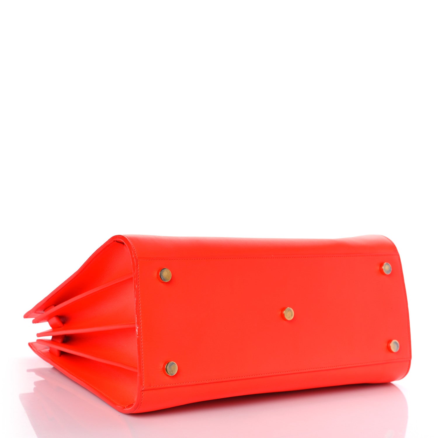 Saint Laurent Calfskin Small Sac De Jour Neon Orange 4 of 10