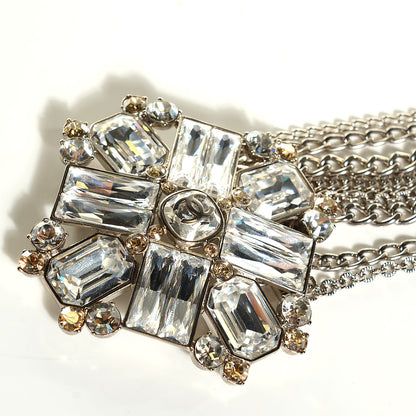Chanel Crystal Baguette CC Chain Belt Silver 3 of 4