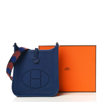 Hermes Taurillon Clemence Flipperball Sangle Evelyne TPM Bleu Saphir Black Bleu Saphir 9 of 9