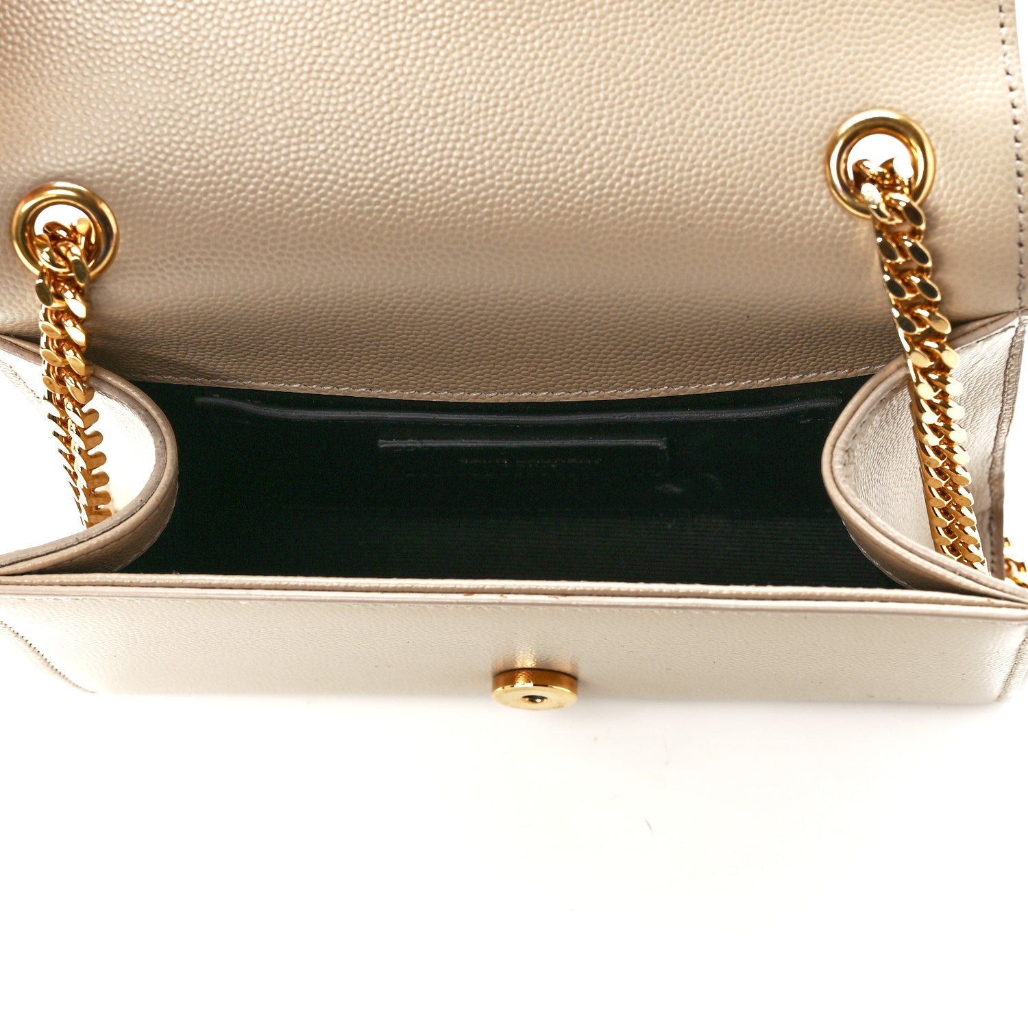 Saint Laurent Grain De Poudre Small Monogram Kate Satchel Nude Powder 5 of 12