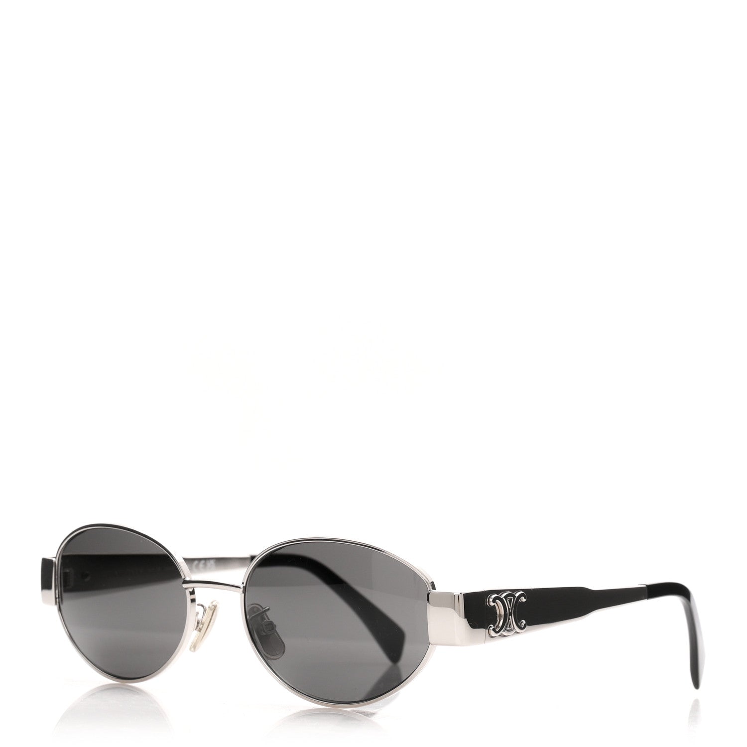 Celine Metal Triomphe 01 Sunglasses CL40235U Silver Black 1 of 7