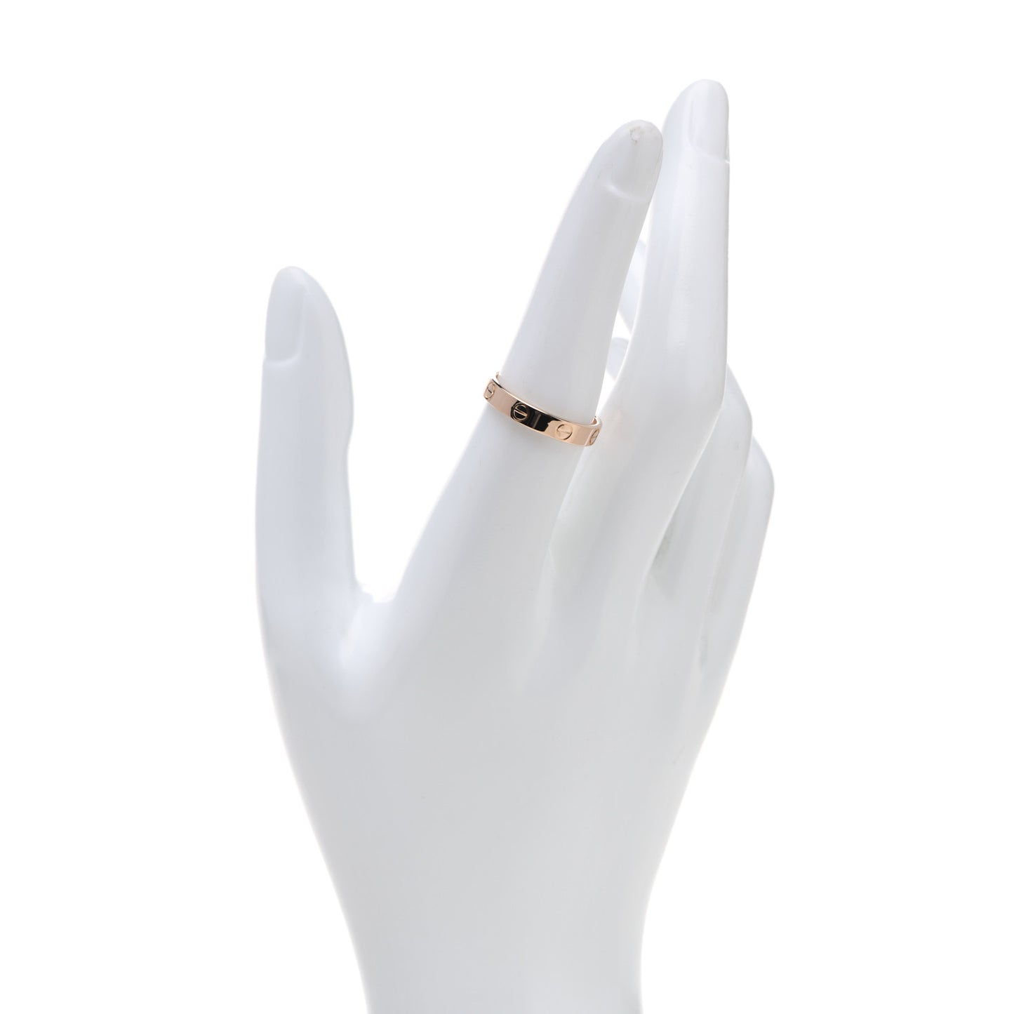 18K Pink Gold 3.5mm LOVE Wedding Band Ring 55 7.25