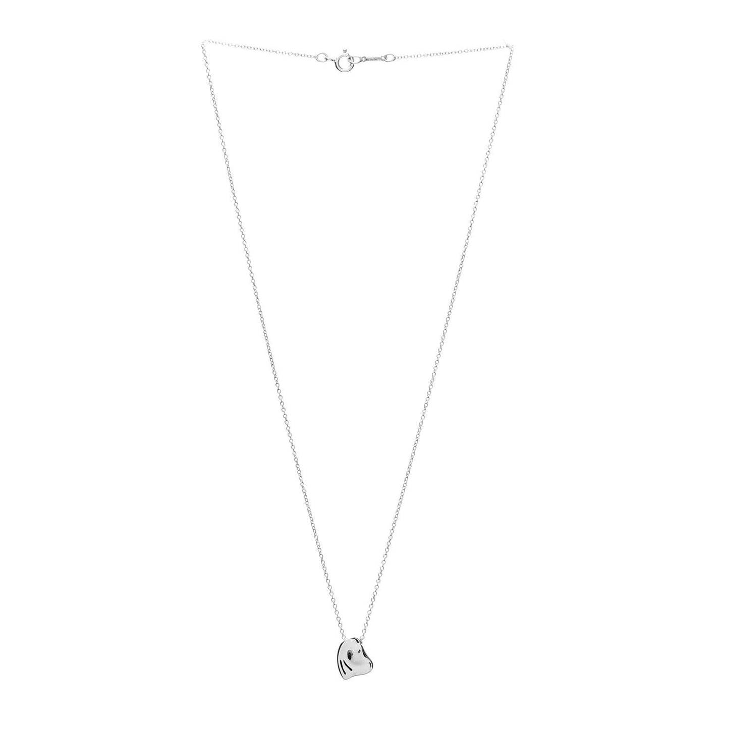 Sterling Silver 11mm Elsa Peretti Full Heart Pendant Necklace