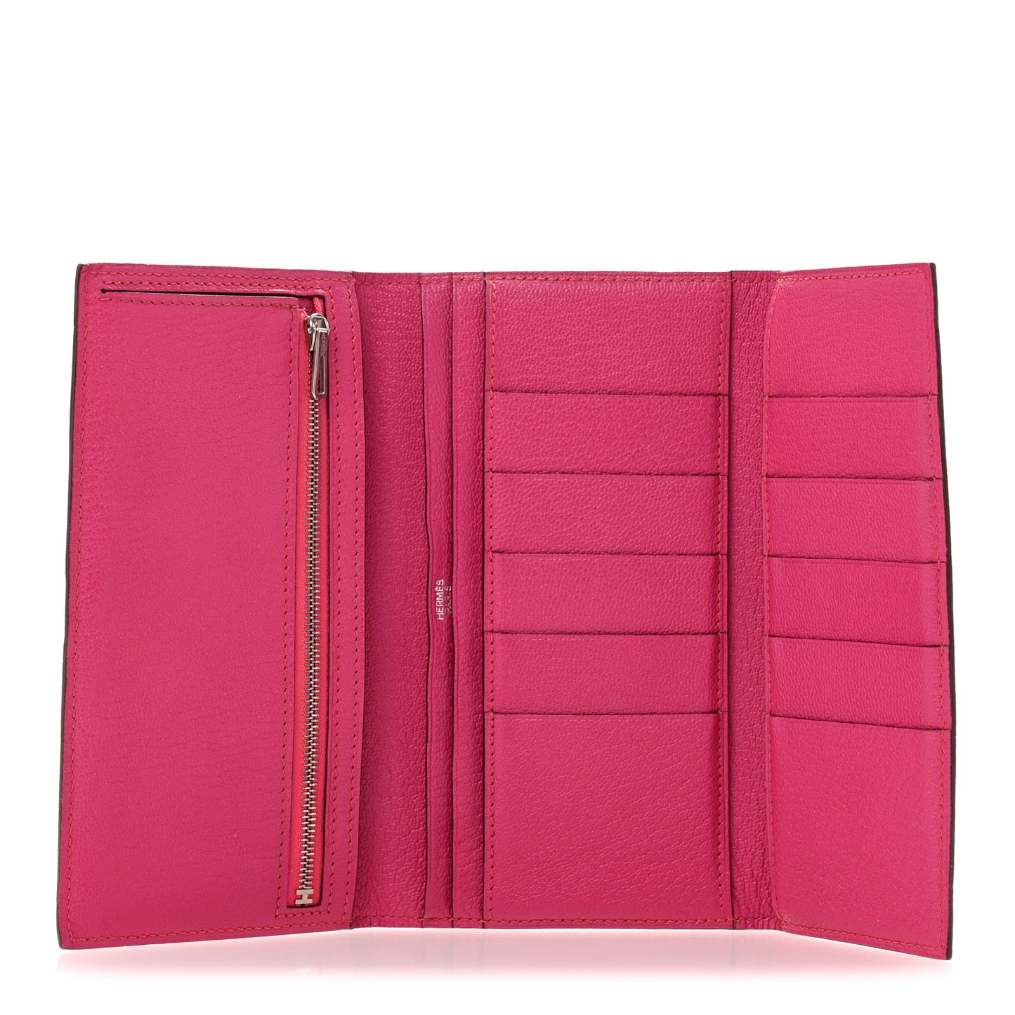 Chevre Mysore Tri-Fold Bearn Wallet Rose Shocking