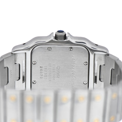 Cartier Stainless Steel 18K Yellow Gold 29mm Santos De Cartier Galbee Quartz Watch 4 of 4