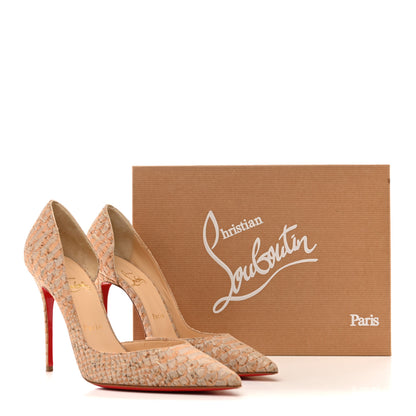 Christian Louboutin Liege Embossed Iriza 100 Pumps 39 Beige 11 of 11