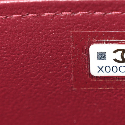 Chanel Lambskin Enamel Quilted Small Coco Hearts Vanity Case With Chain Burgundy 7 of 14