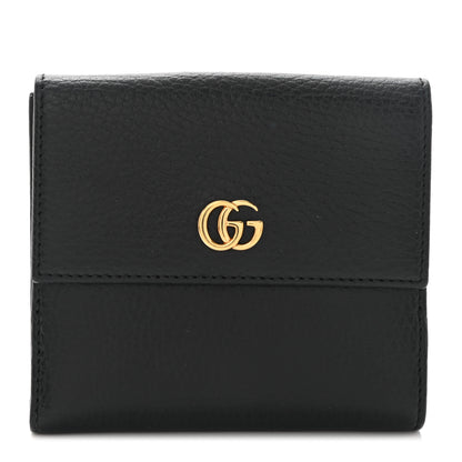Gucci Dollar Calfskin Double G French Flap Wallet Black 1 of 10