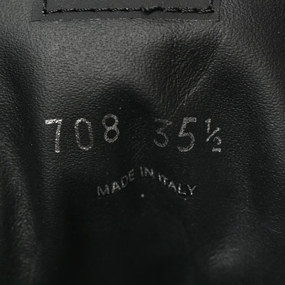 Prada Spazzolato Re-Nylon Metal Triangle Logo Lace Up 85mm Boots 35.5 Black 9 of 15