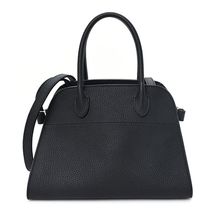 The Row Grained Calfskin Soft Margaux 10 Bag Black 1 of 9