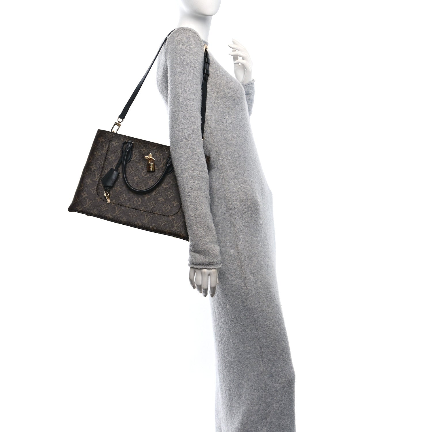 Louis Vuitton Monogram Flower Tote Black 3 of 10