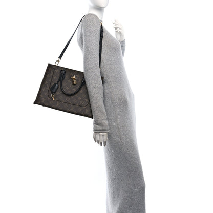Louis Vuitton Monogram Flower Tote Black 3 of 10