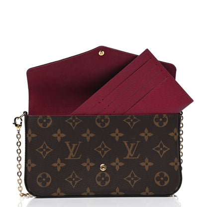 Louis Vuitton Monogram Pochette Felicie Chain Wallet Fuchsia 6 of 6