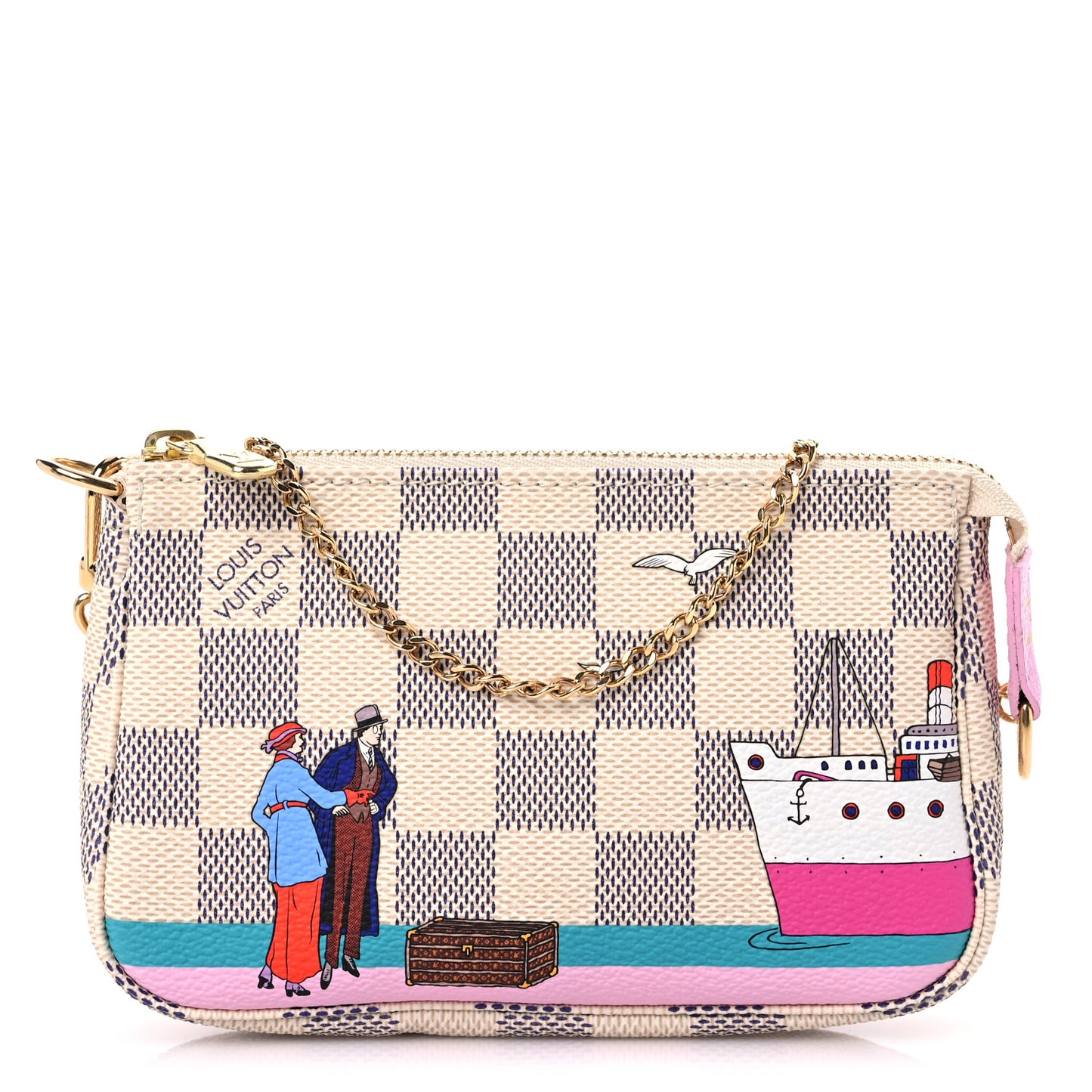 Damier Azur 2016 Christmas Animation Mini Pochette Accessories