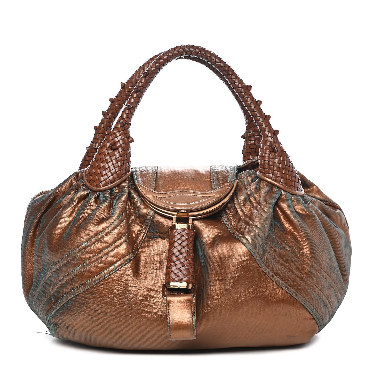 Nappa Fortuny Hologram Spy Tobacco Oro Ambrato