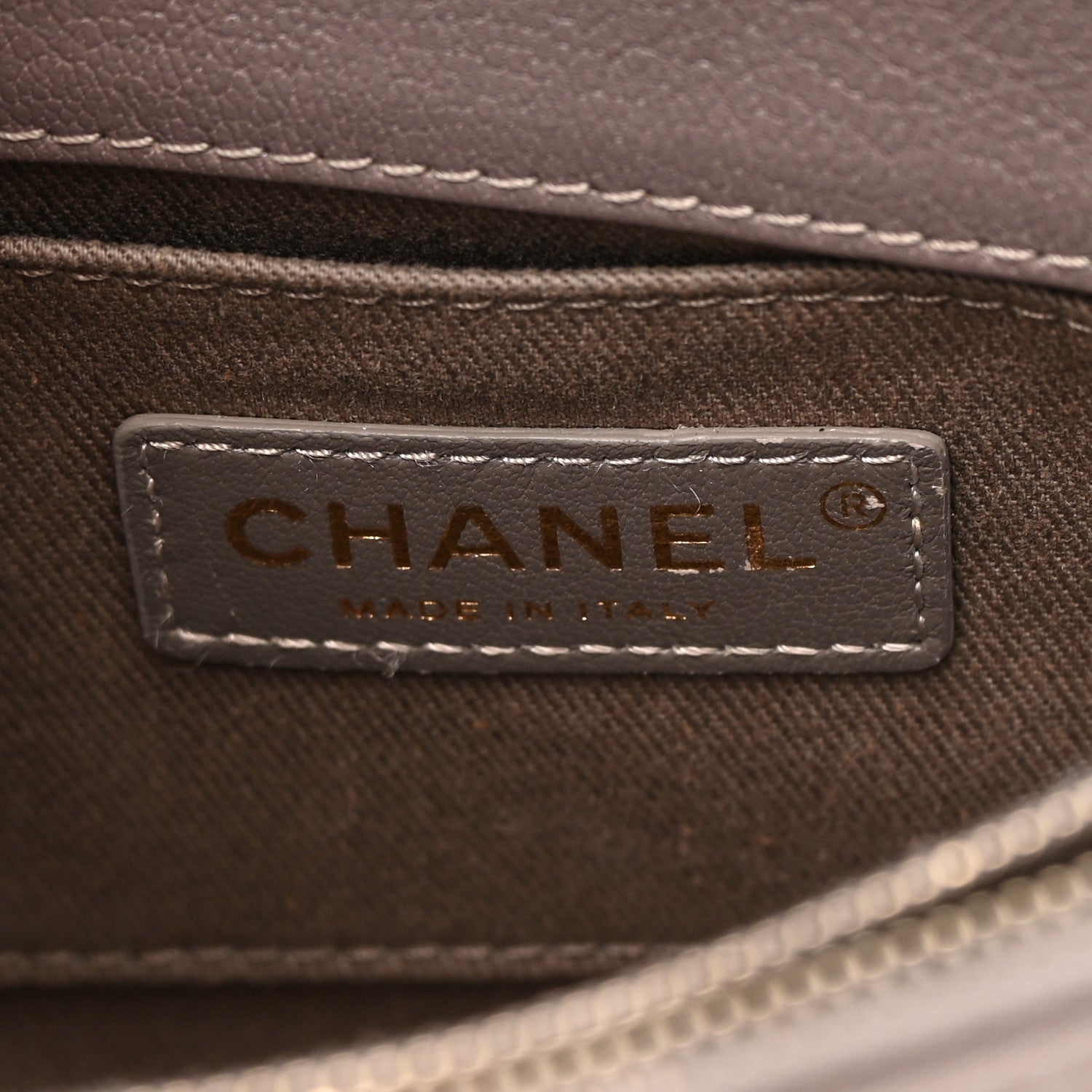 Chanel Shiny Calfskin Goatskin Quilted Small Coco Curve Messenger Flap Grey 6 of 15