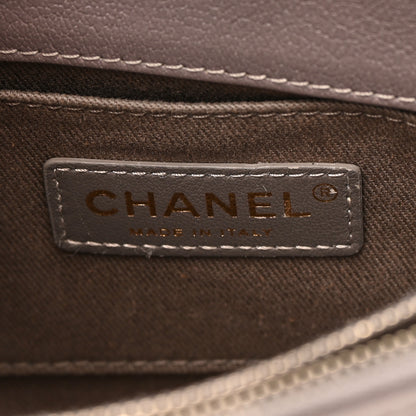Chanel Shiny Calfskin Goatskin Quilted Small Coco Curve Messenger Flap Grey 6 of 15