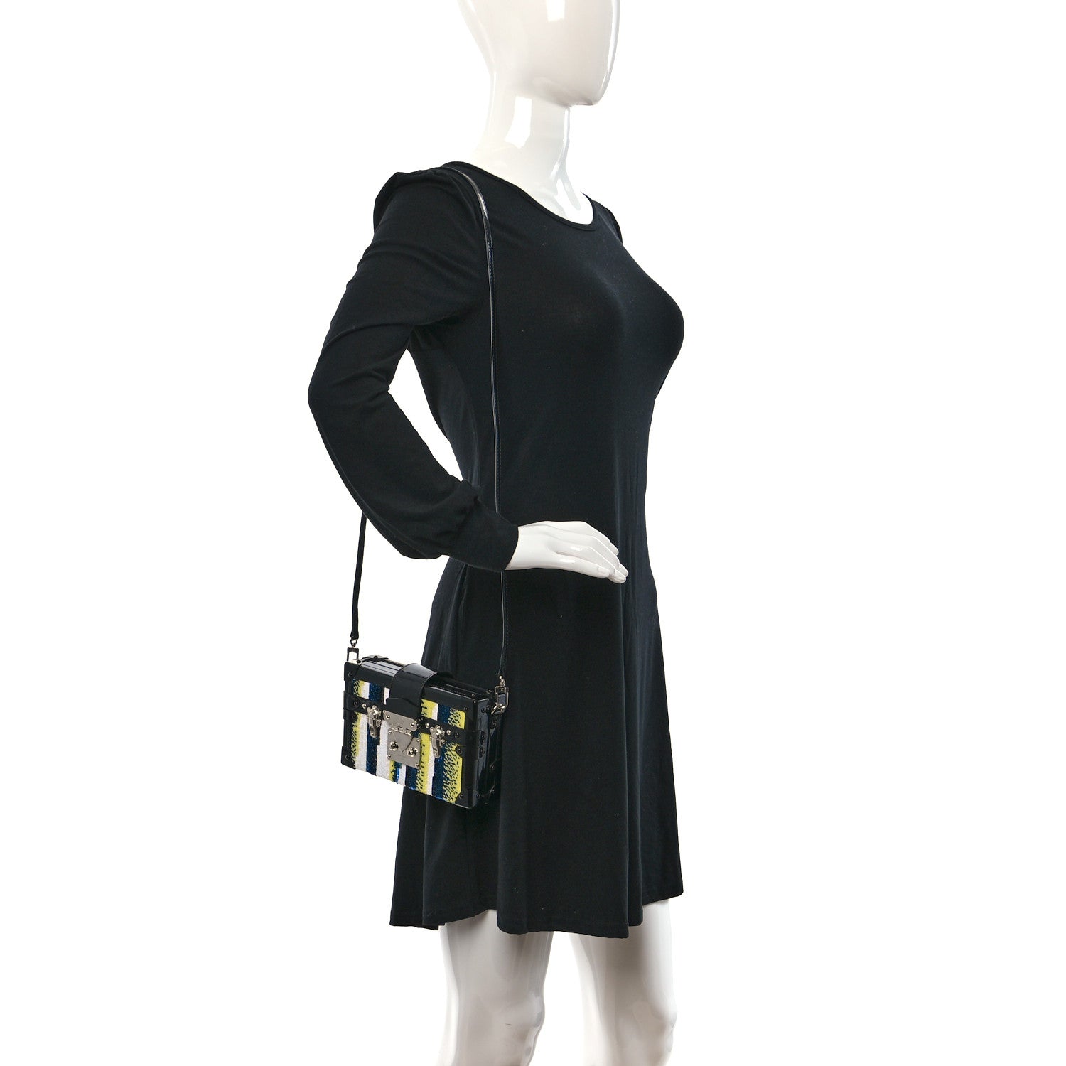 Louis Vuitton Sequins Vernis Petite Malle Black 2 of 8