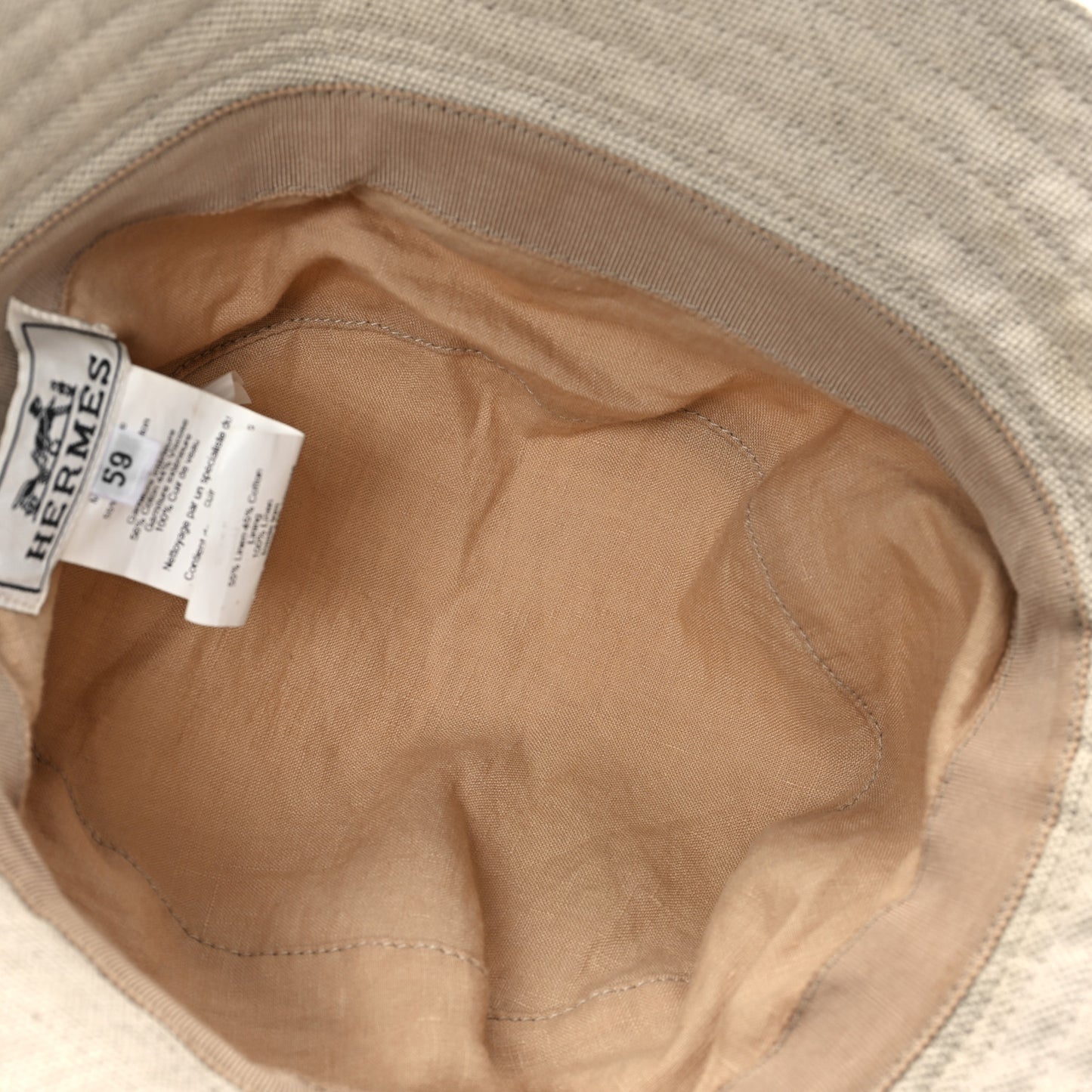 Cotton Linen Bucket Hat 59 Beige