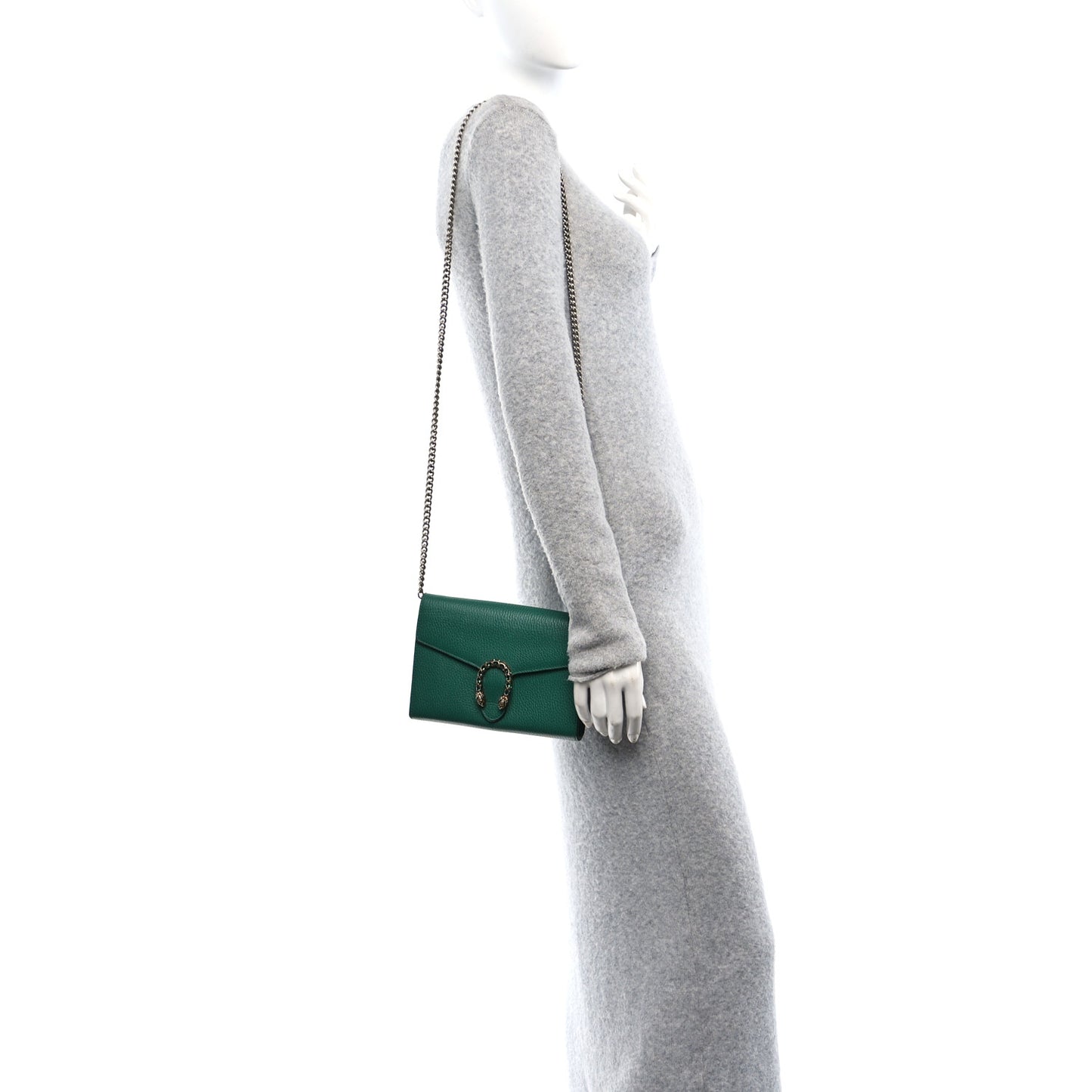 Calfskin Mini Dionysus Chain Wallet Emerald