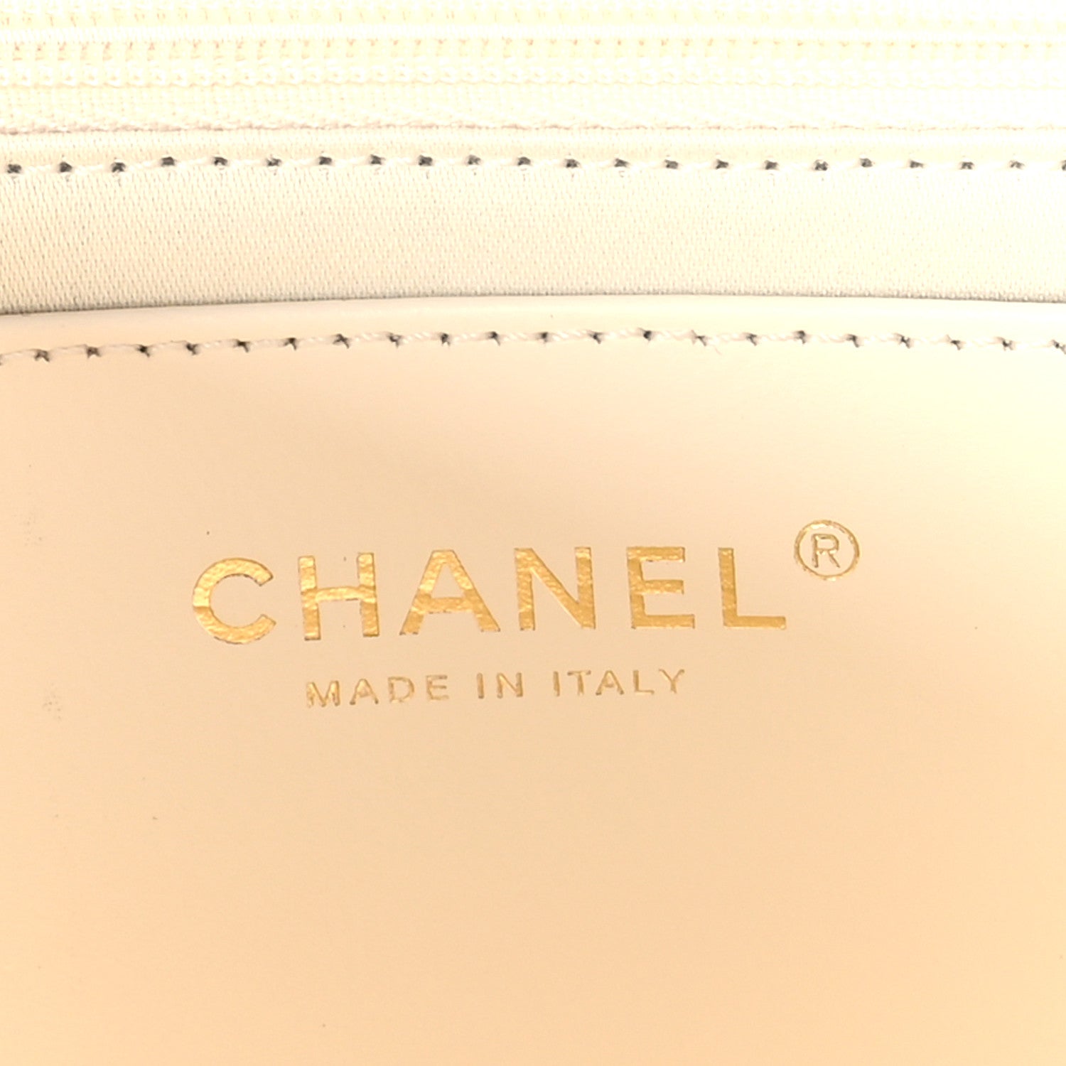 Chanel Shiny Calfskin Quilted Small Shopping Tote White 7 of 11