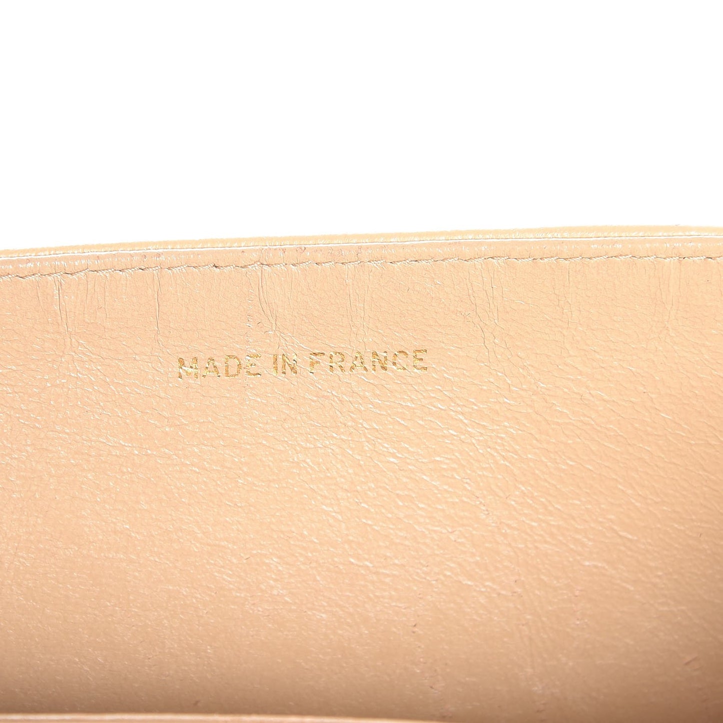 Lambskin Quilted Trapezoid Shoulder Flap Bag Beige White