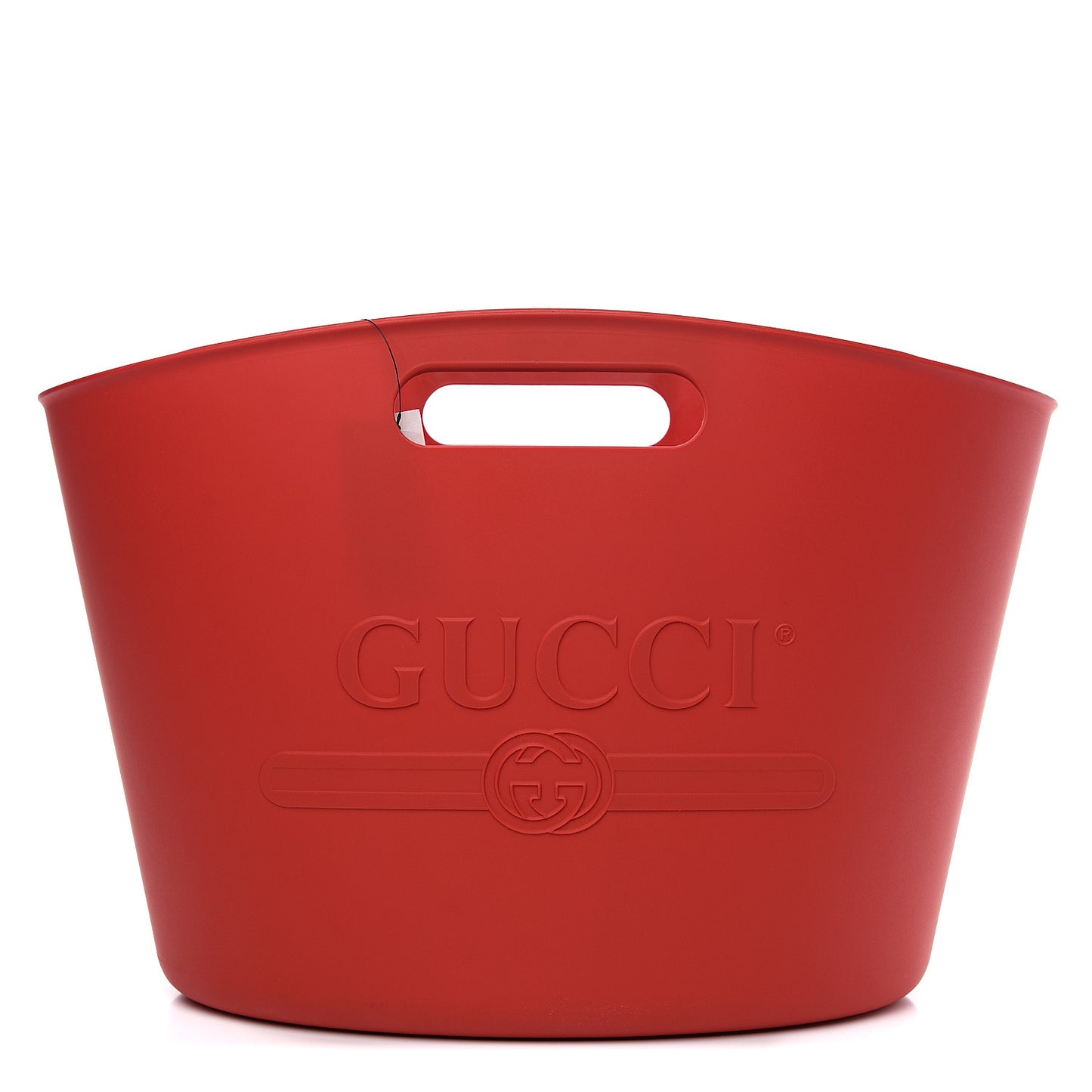 Rubber Oversized Logo Tote Red