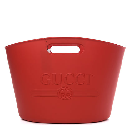 Gucci Rubber Oversized Logo Tote Red 1 of 10