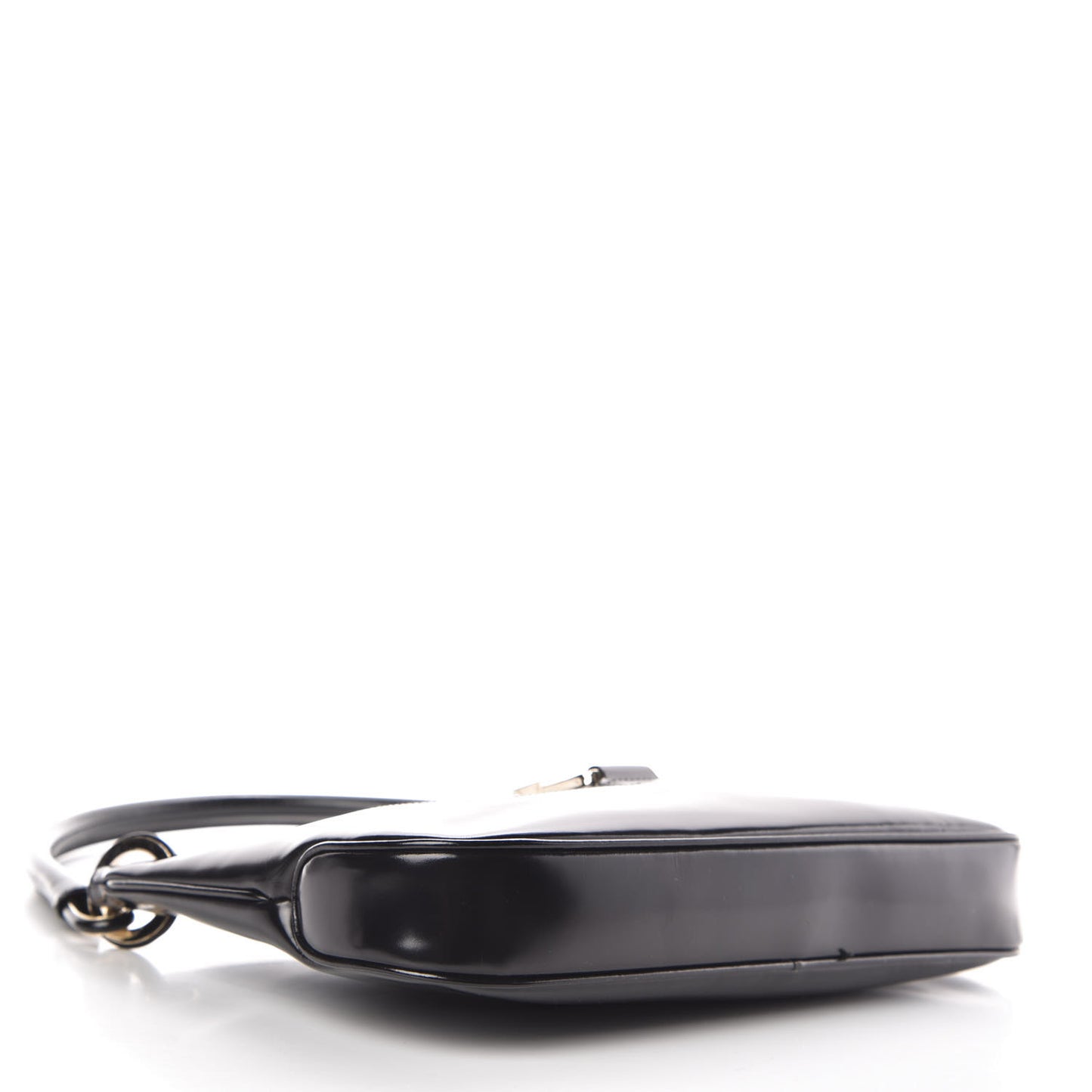 Polished Calfskin Small Hobo Black