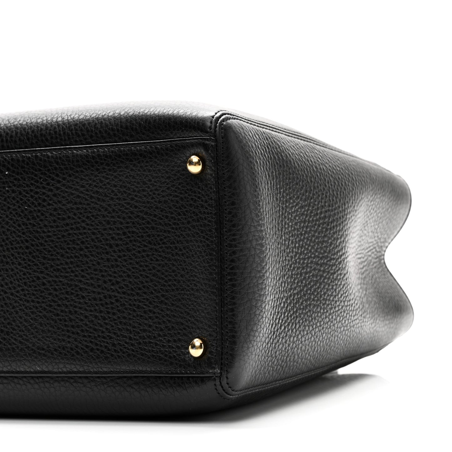 Calfskin Cerf Executive Shopper Tote Black