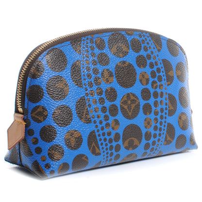 Louis Vuitton Monogram Kusama Pumpkin Dots Cosmetic Pouch Blue 3 of 7
