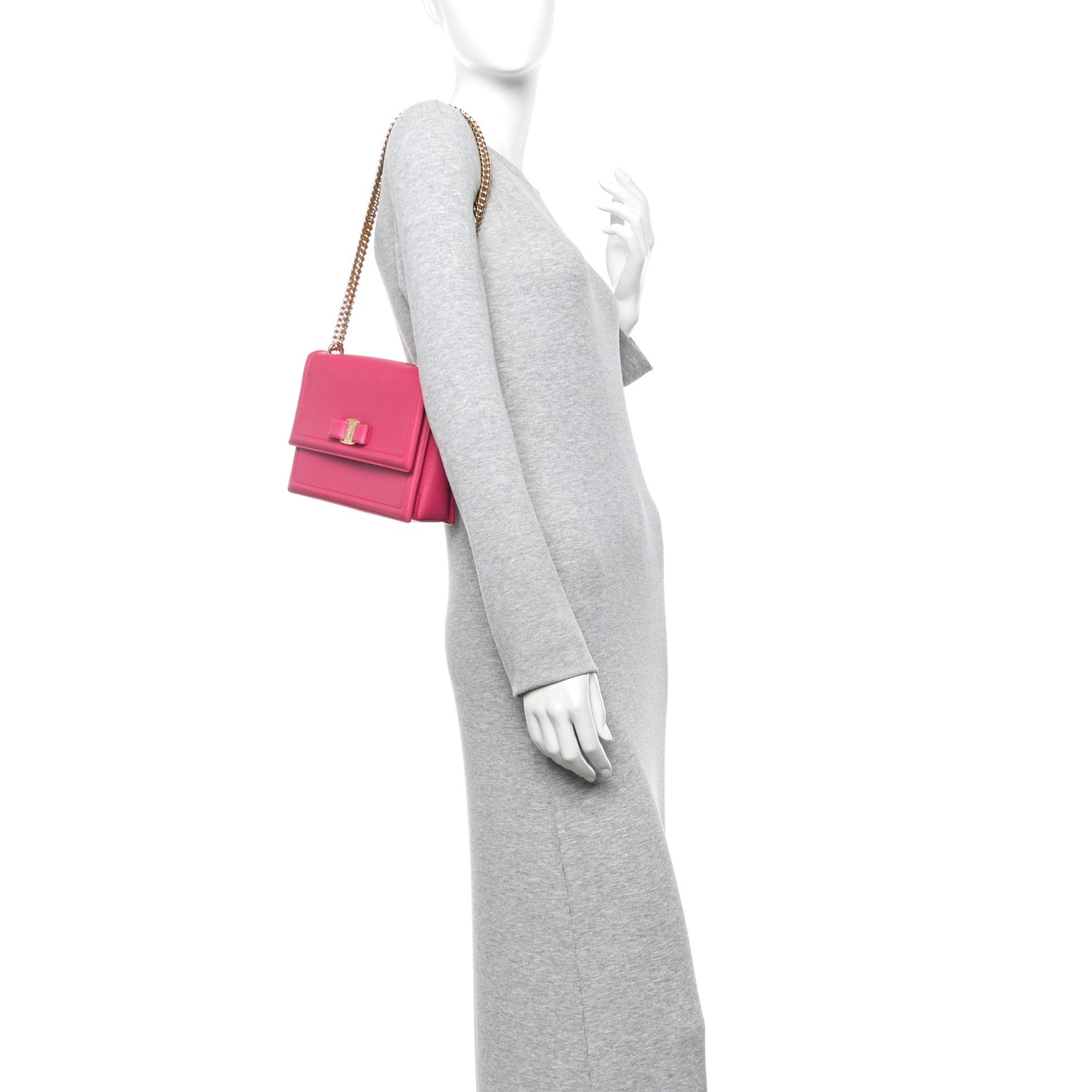 Printed Calfskin Ginny Shoulder Bag Begonia