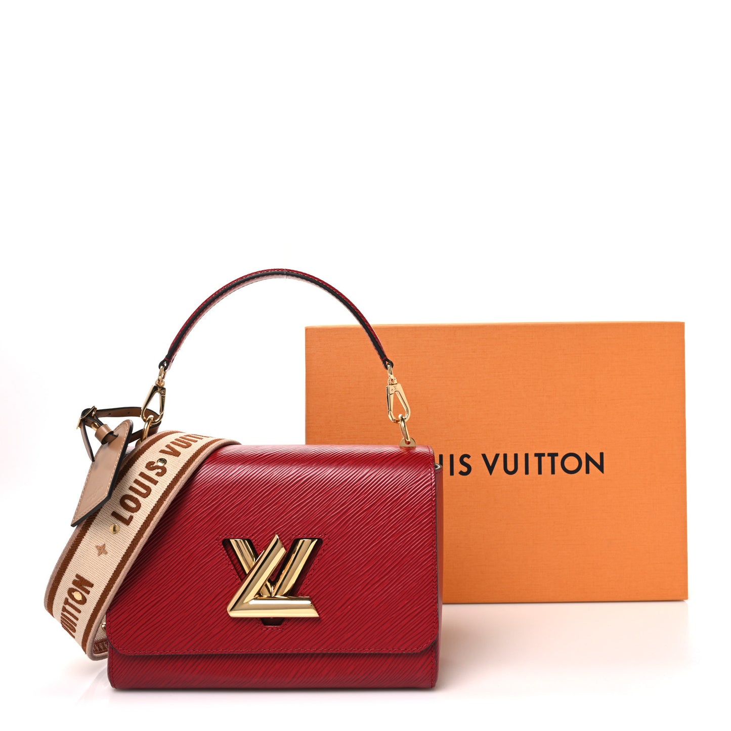 Epi Twist Shoulder Bag MM Rouge