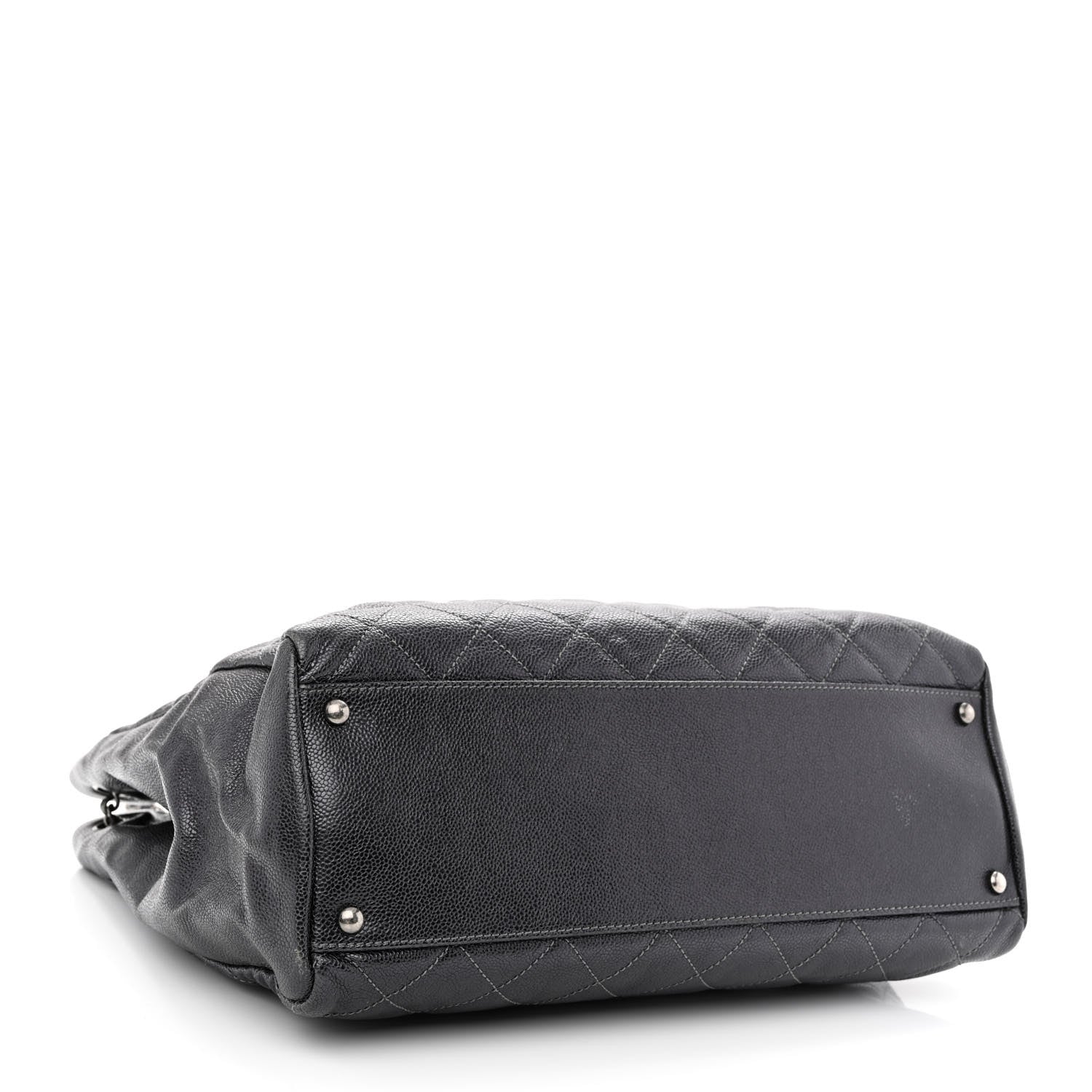Chanel Iridescent Caviar Quilted Tall Chic Shopping Tote Argent 4 of 10