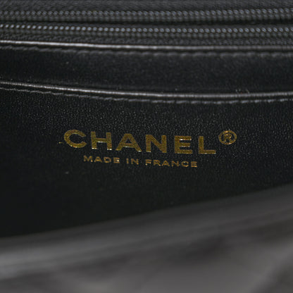 Chanel Lambskin Quilted Mini Top Handle Rectangular Flap Black 6 of 10