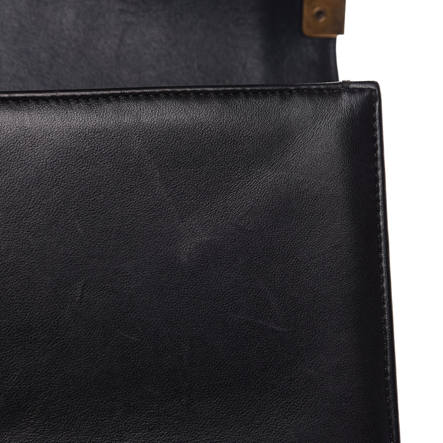 Lambskin Quilted Medium Boy Flap Black