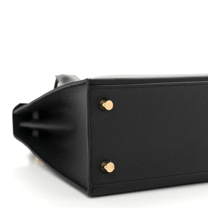 Hermes Epsom Kelly Sellier 25 Black 8 of 10