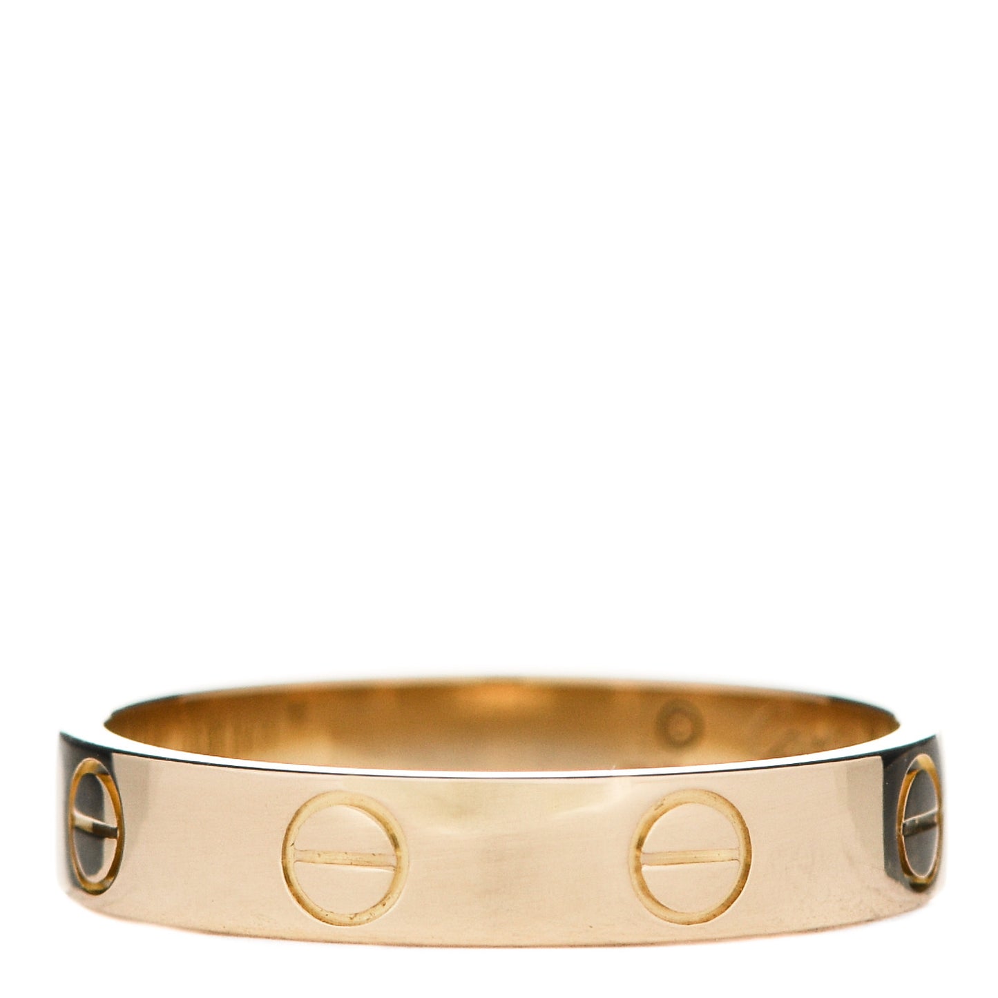 18K Yellow Gold 3.5mm LOVE Wedding Band Ring 53 6.5