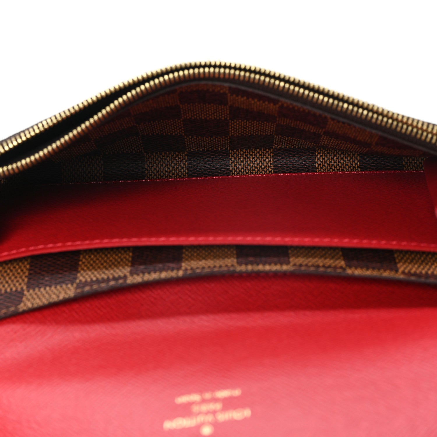 Louis Vuitton Damier Ebene Emilie Wallet Red 5 of 7