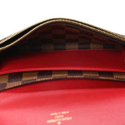 Louis Vuitton Damier Ebene Emilie Wallet Red 5 of 7
