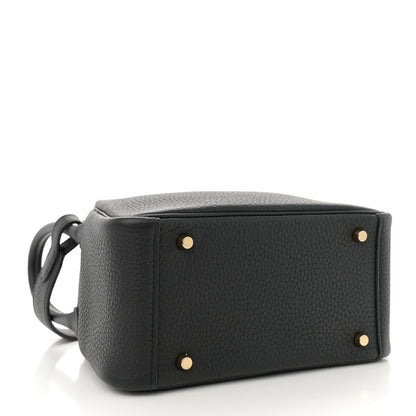 Hermes Taurillon Clemence Mini Lindy 20 Black 4 of 11