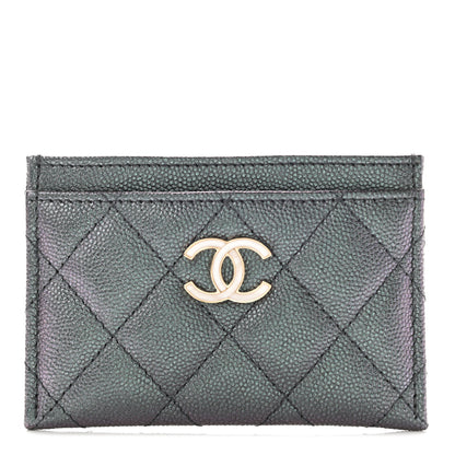 Chanel Iridescent Caviar Quilted Card Holder Black 1 of 8