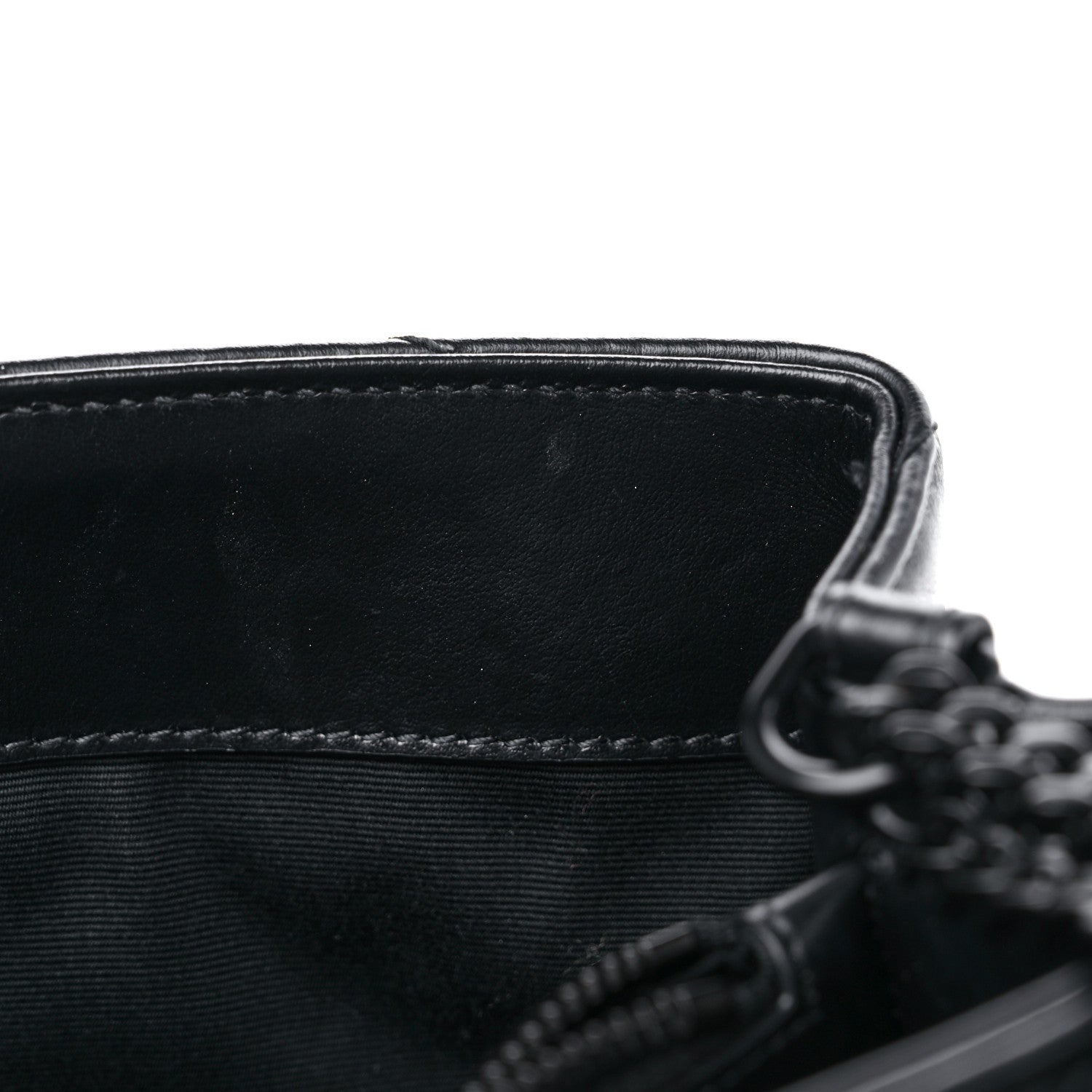 Saint Laurent Calfskin Y Quilted Monogram Monochrome Small Loulou Chain Satchel Black 14 of 15