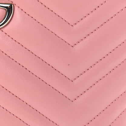 Gucci Calfskin Matelasse Large GG Marmont Pouch Cosmetic Case Wild Rose 8 of 9