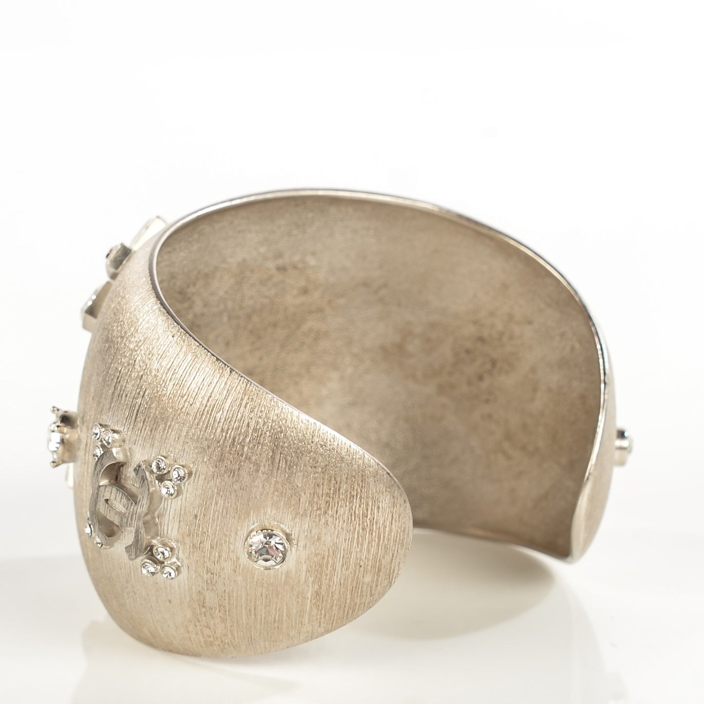 Textured Metal Crystal CC Cuff