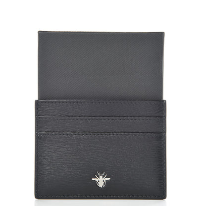 Christian Dior Calfskin Bee Signature Card Holder Black 9 of 9