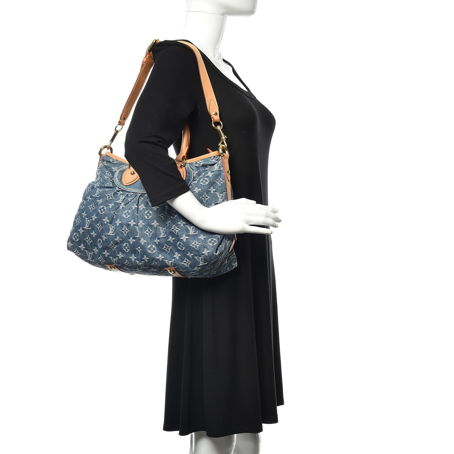 Louis Vuitton Denim Neo Cabby MM Blue 2 of 9